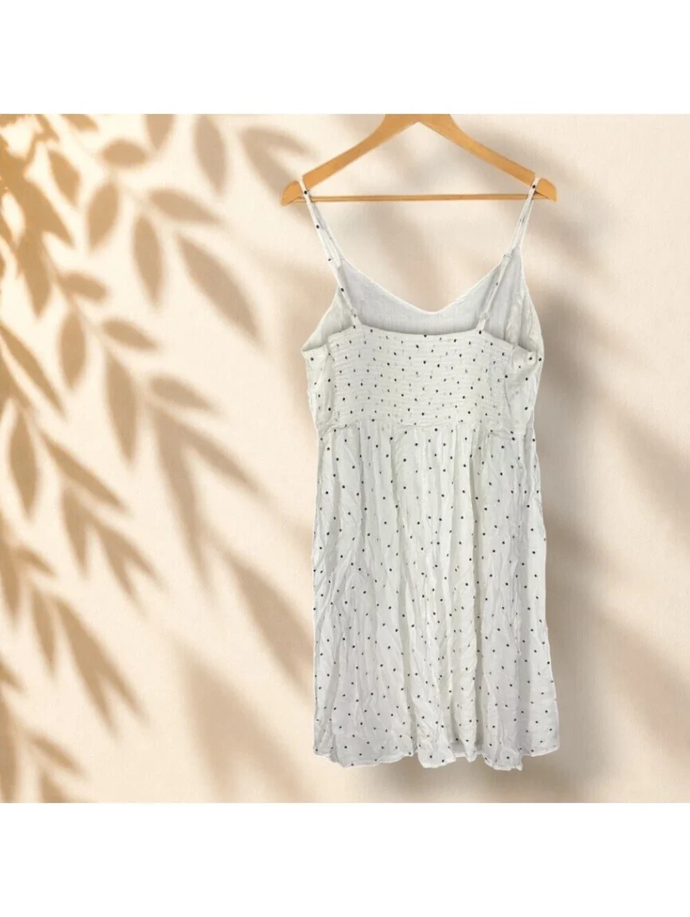 Old Navy Dress Women XL White Polka Dot Sheath Midi V-Neck Lined Sleeveless - Picture 2 of 7